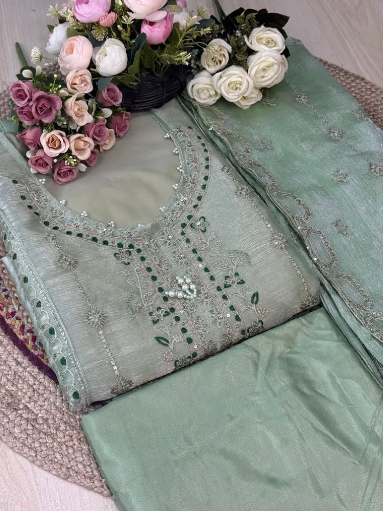 Premium Embroidered Jimmy Chu Georgette 4-Piece Set for Women - Shopemart 1