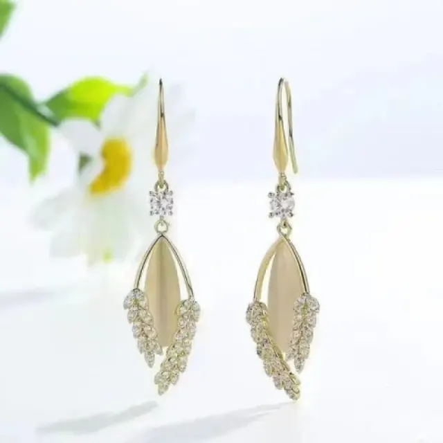 Crystal Pearl Drop Earrings-10132
