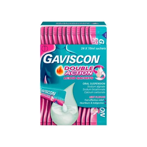 Gaviscon Double Action Liquid Sachets 24X10ml — GAVISCON beauty product