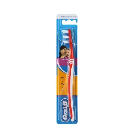 Oral-B 1 2 3 Classic 40 Medium - Maroon — ORAL-B beauty product