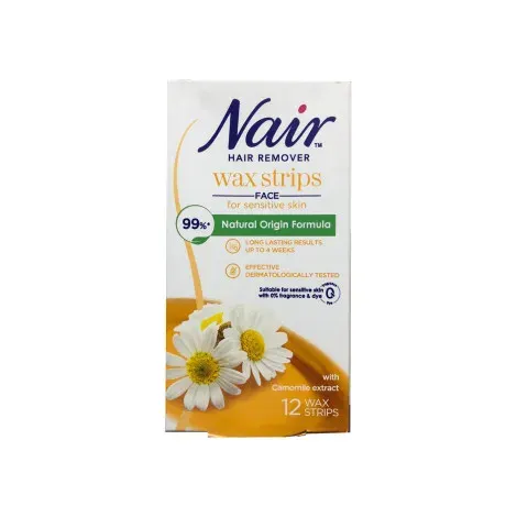 Nair Hair Remover Wax Strips For Face 12 Wax Strips — NAIR hair care product