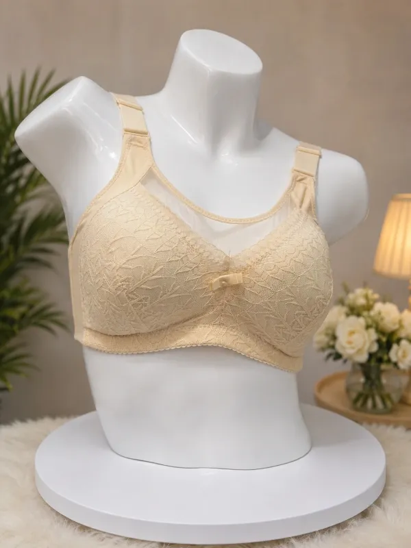 Elegant Floral Lace Full Coverage Comfort Bra - Shopemart 1