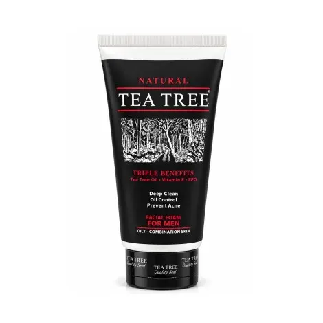 Natural Tea Tree Facial Foam For Men 140g — TEA TREE face wash