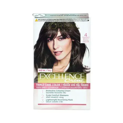 L'Oreal Excellence Hair Color- 4 Brown — LOREAL hair care product