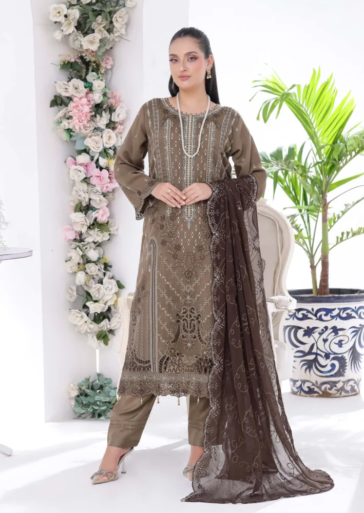 𝙉𝙊𝙍𝘼 𝙡𝙪𝙭𝙪𝙧𝙮 𝙨𝙝𝙞𝙛𝙤𝙤𝙣 – Semi-Stitched Collection - Shopemart 1