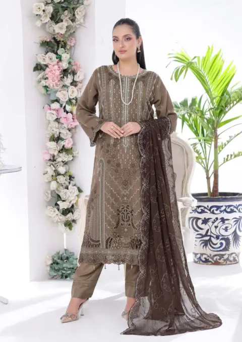 𝙉𝙊𝙍𝘼 𝙡𝙪𝙭𝙪𝙧𝙮 𝙨𝙝𝙞𝙛𝙤𝙤𝙣 – Semi-Stitched Collection - Shopemart 1