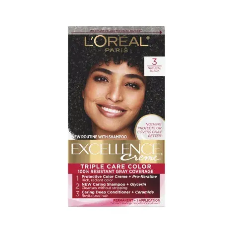 L'Oreal Hair Colour Excellence - 3 Natural Black — LOREAL hair care product