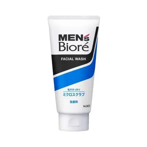 Biore Men's Clear Pores Micro Scrub Facial Wash 130g — BIORE face wash