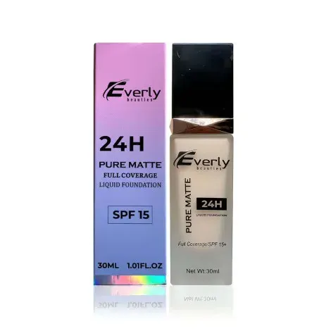 Everly Beauties Pure Matte Full Coverage Foundation - Warm Nude — EVERLY makeup product