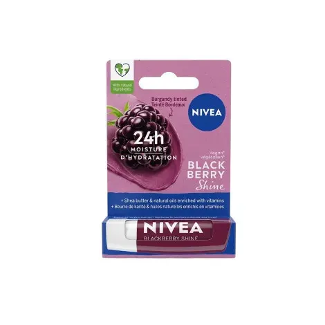 Nivea Black Berry Shine Lip Balm 4.8g — NIVEA lip care product