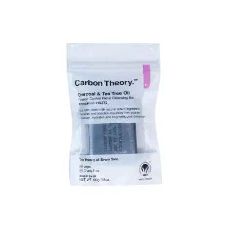 Carbon Theory Charcoal & Tea Tree Oil Facial Cleansing Bar 100g — CARBON THEORY face wash