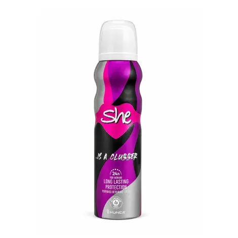 She Is A Clubber Long Lasting Protection Perfumed Deodorant Spary 150ml — SHE fragrance