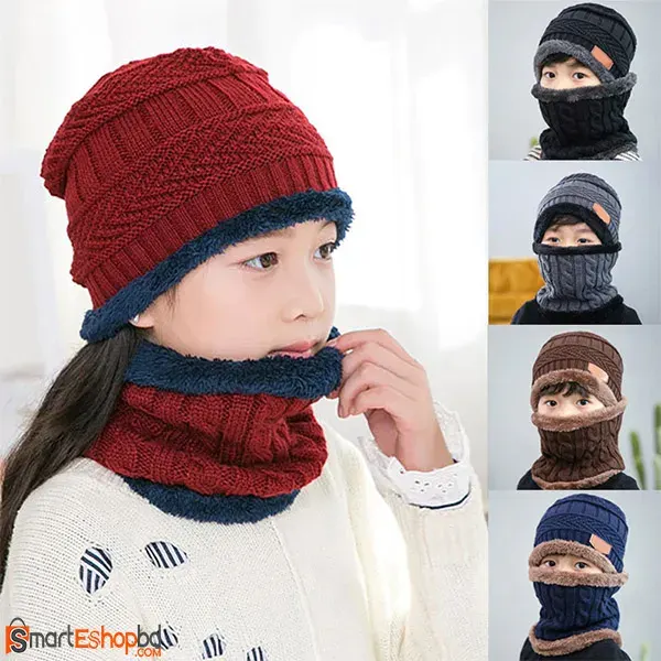 Baby Winter Hat Knit Scarf Cap