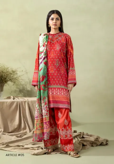 Pakistani Lawn Suit three piece collection - Shopemart 1