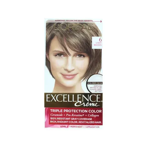 Loreal Hair Colour Excellence - 6 Light Brown — LOREAL hair care product