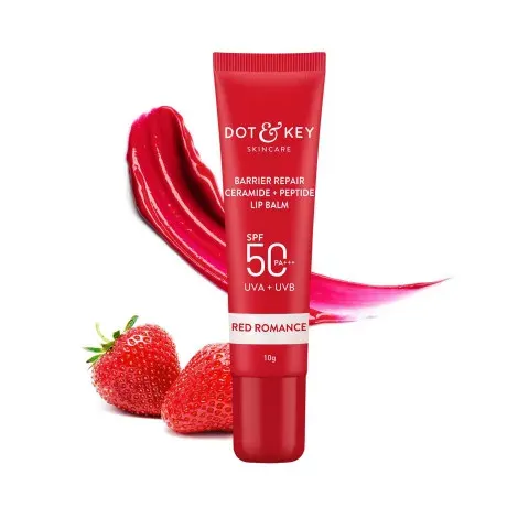 Dot & Key Barrier Repair Ceramide + Peptide Lip Balm 10g - Red Romance — DOT & KEY lip care product