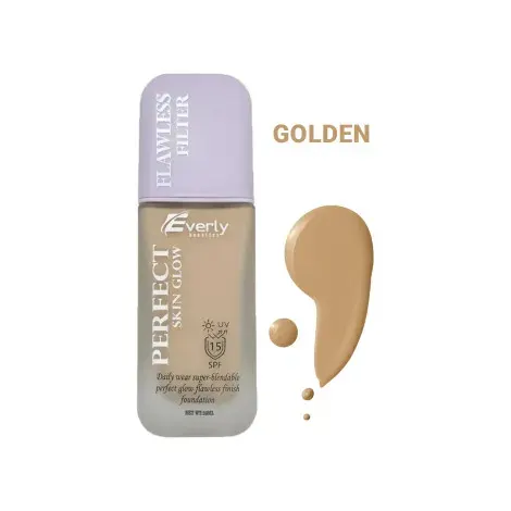 Everly Perfect Skin Glow Flawless Filter Foundation SPF15 - Golden — EVERLY sunscreen