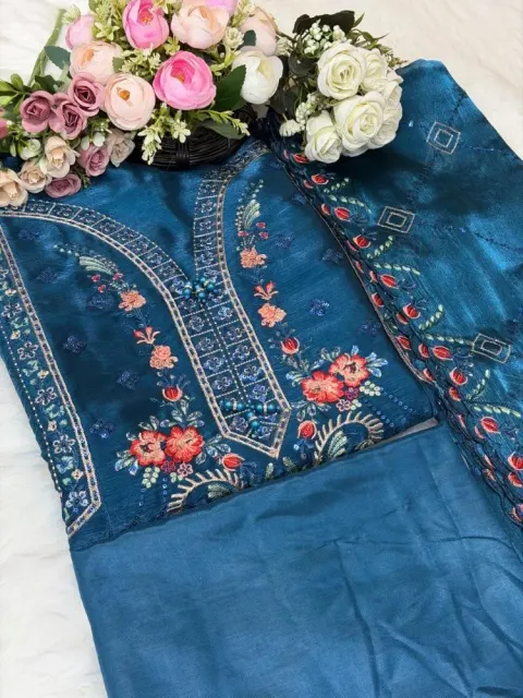 Premium Embroidered Jimmy Chu Georgette 4-Piece Set for Women - Shopemart 1