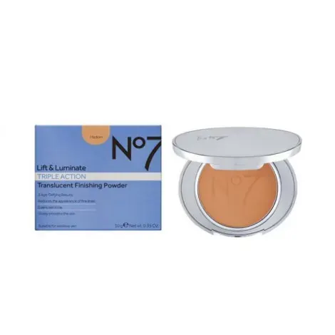 No7 Lift Luminate Triple Action Finishing Powder - Medium — No7 makeup product