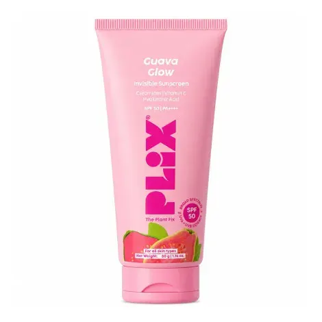 Plix Guava Glow Invisible Sunscreen SPF 50 PA++++ 50g — PLIX sunscreen