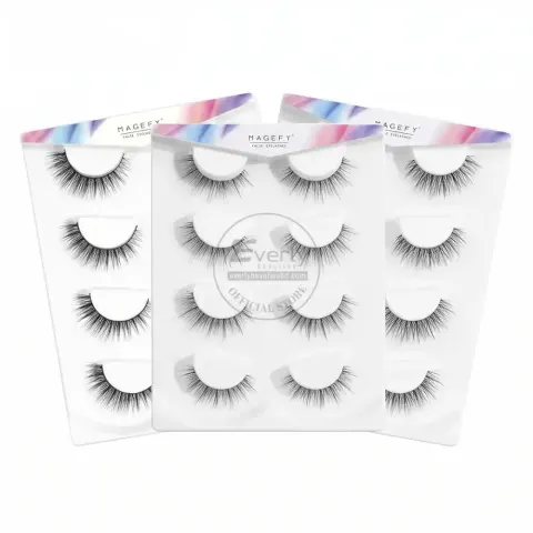 MAANGE MAGEFY 4Pair Natural False Eyelashes - Soft Lightweight Lash Set — Maange
