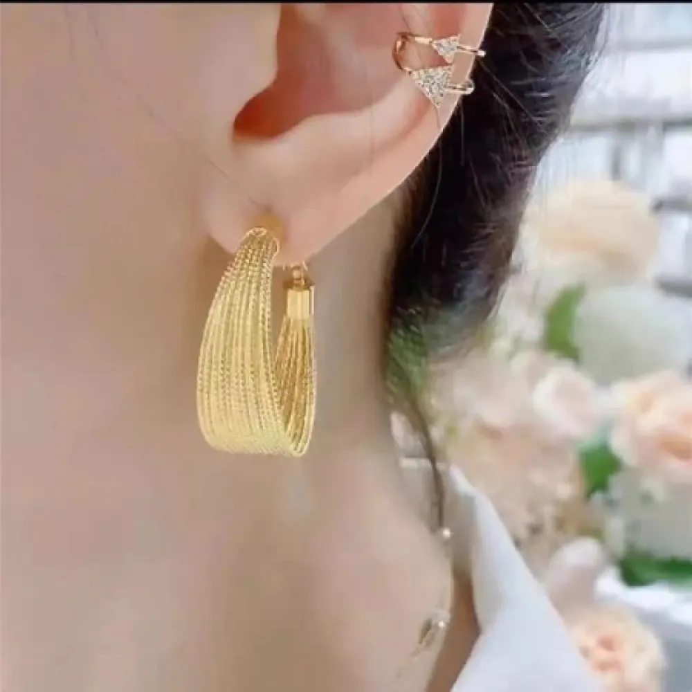 Golden Wedding Earrings-10120