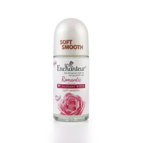 Enchanteur Romantic Radiant White Soft Smooth Anti Perspirant Roll On 50ml — ENCHANTEUR fragrance