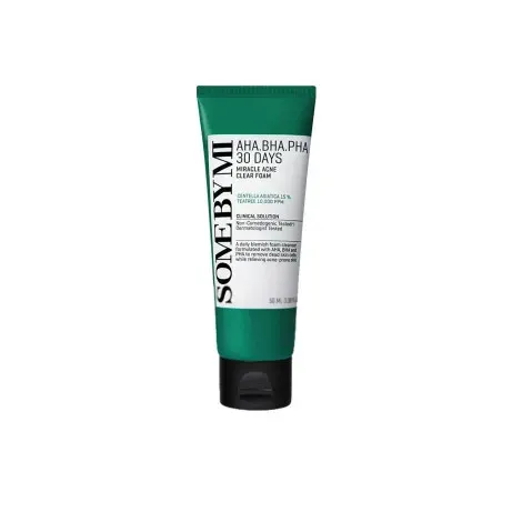 Some By Mi AHA BHA PHA 30 Days Miracle Acne Clear Foam 50ml — SOME BY MI face wash