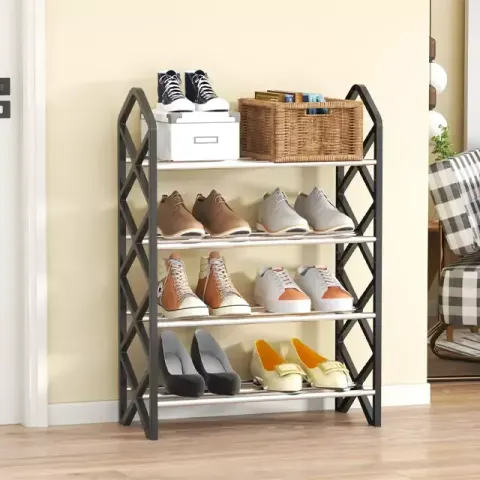Diamond 4 Layer Shoe Rack
