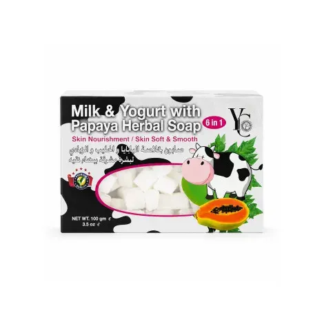 YC Milk &Yogurt With Papaya Herbal 6 in 1 Soap 100g — YC body care product