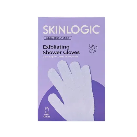Skinlogic Exfoliating Shower Gloves 1 Pair - Purple — SKINLOGIC beauty product