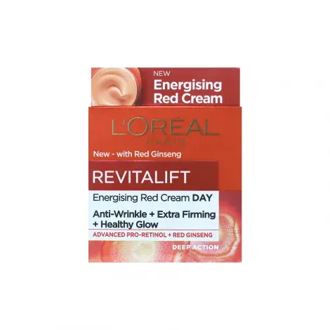 LOreal Paris Revitalift Energising Red Day Cream 50ml — LOREAL moisturiser