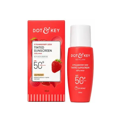 Dot & Key Strawbery Dew Tinted Sunscreen SPF50+ 00 Peony 50ml — DOT & KEY sunscreen