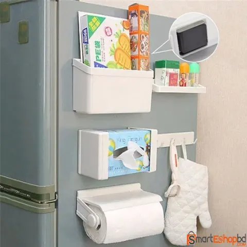 5in1 Kitchen Magnetic Tissue Paper Roll Holder Organizer