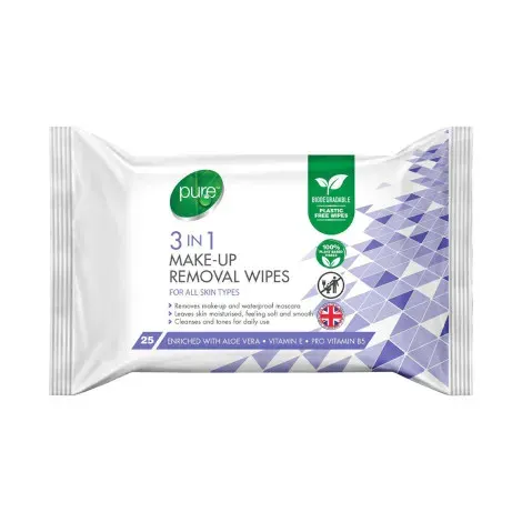 Pure 3in1 Make-Up Removal Wipes - 25 Wipes — PURE makeup product