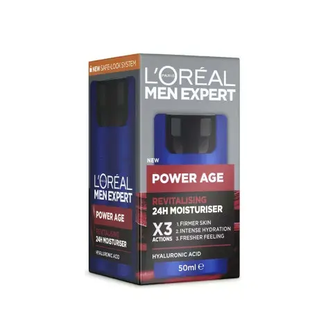 L'Oreal Men Expert Power Age Revitalising 24H Moisturiser 50ml — LOREAL moisturiser