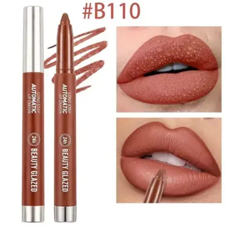Beauty Glazed Long Stay Automatic Lip Crayon - B110 Dusty — BEAUTY GLAZED lip colour