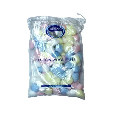 Athena Mix Colour Cotton Wool Balls 100 Pcs — ATHENA beauty accessory