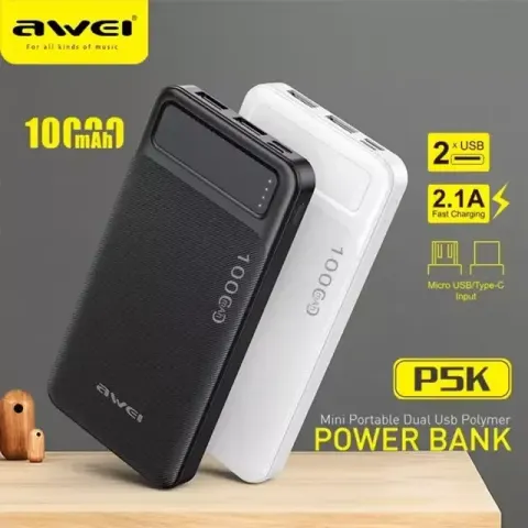 Awei P37K 10000mAh Fast Charging Power Bank — Awei