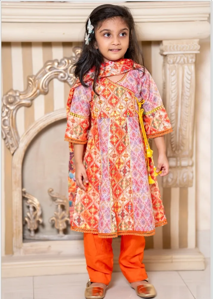 Baby Girl 3-Piece Salwar Kameez Set with Dupatta - Shopemart
