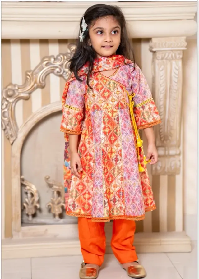 Baby Girl 3-Piece Salwar Kameez Set with Dupatta - Shopemart