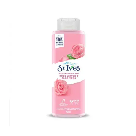 ST.Ives Rose Water & Aloe Vera Refreshing Body Wash 450ml — STIVES body care product