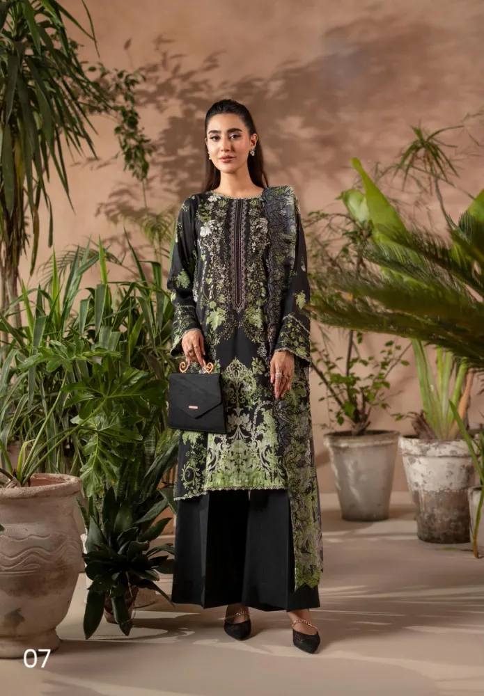 GullJee Rang Pasand Embroidery Lawn - Shopemart 1
