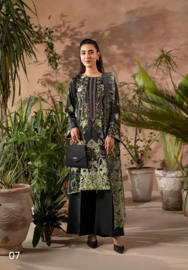 GullJee Rang Pasand Embroidery Lawn - Shopemart 1