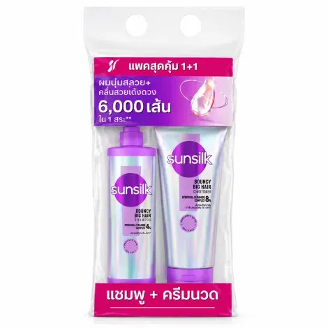 Sunsilk Bouncy Big Hair Shampoo 350ml and Conditioner 320ml Combo Pack — SUNSILK hair care product