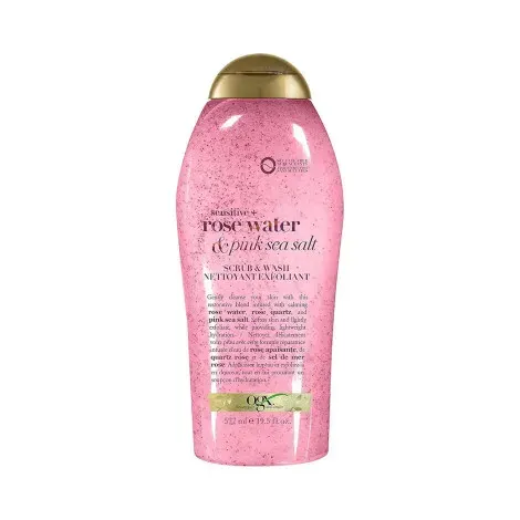 Ogx Sensitive Rose Water & Pink Sea Salt Scrub & Wash 577ml — OGX face wash