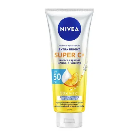 Nivea Extra Bright Super C+Protect & Restore Vitamin Body Serum 300ml — NIVEA face serum