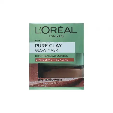 LOreal Paris 3 Pure Clays and Red Algae Glow Mask 50ml — LOREAL face mask