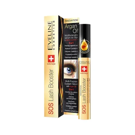 Eveline Cosmetice Sos Lash Booster with Argan Oil 10ml — EVILINE face serum