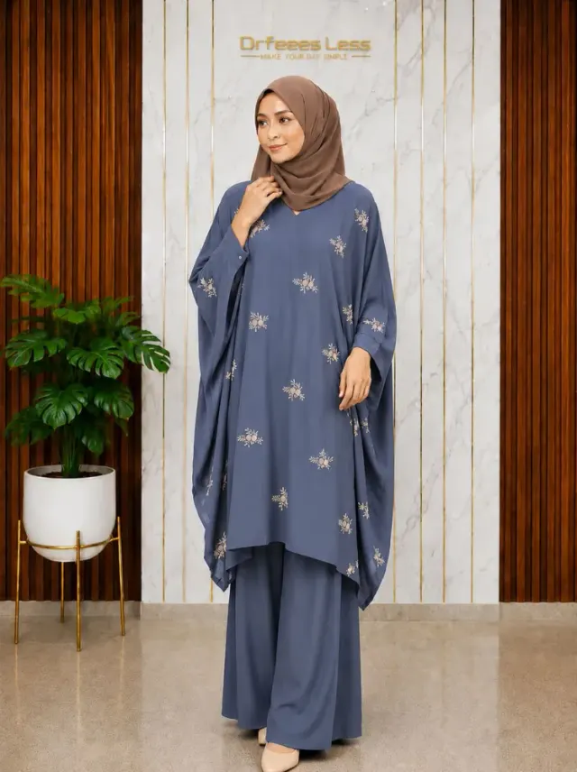 Casual Embroidered Kaftan Set – Premium CEY Fabric - Shopemart